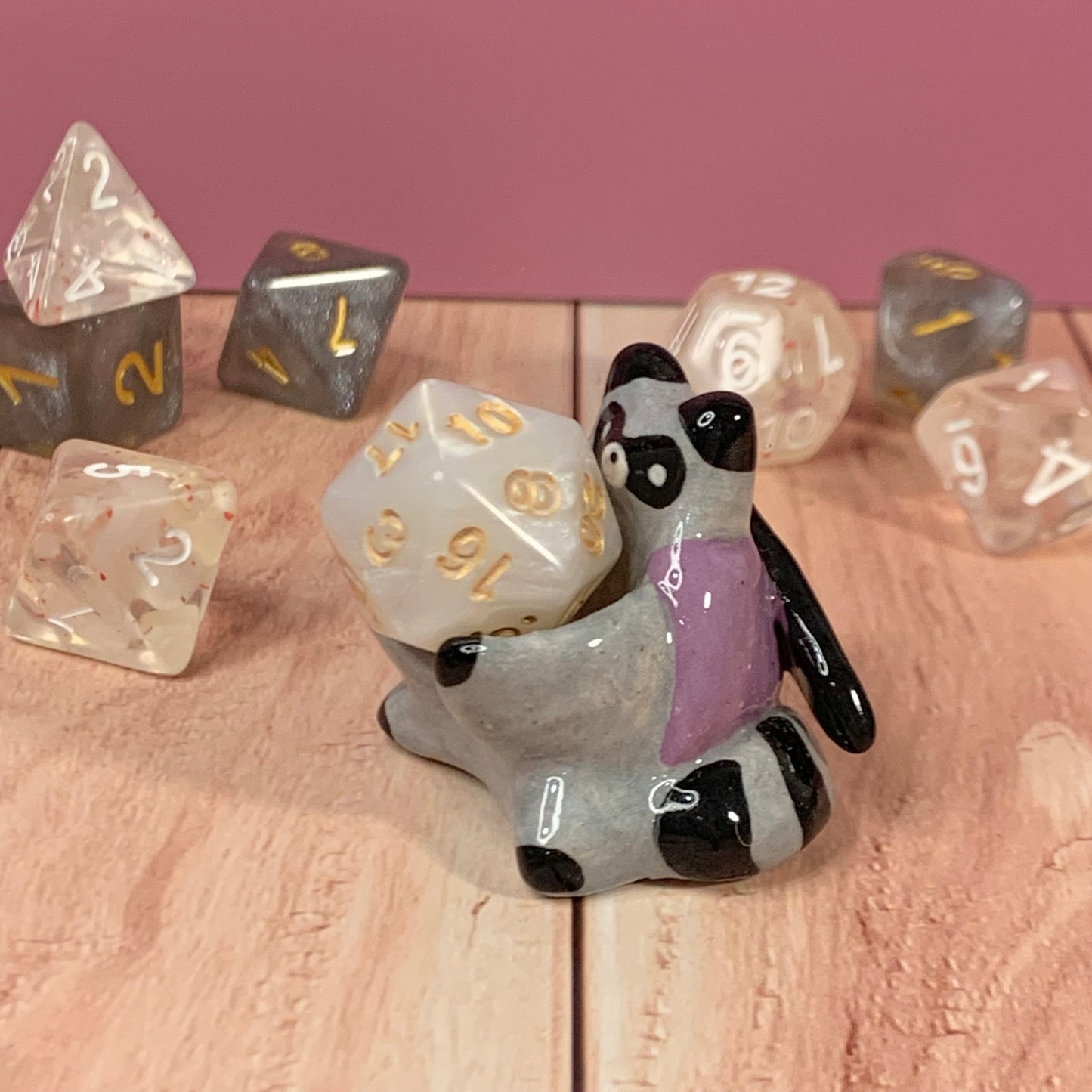 Raccoon Dnd Companion D20 Holder