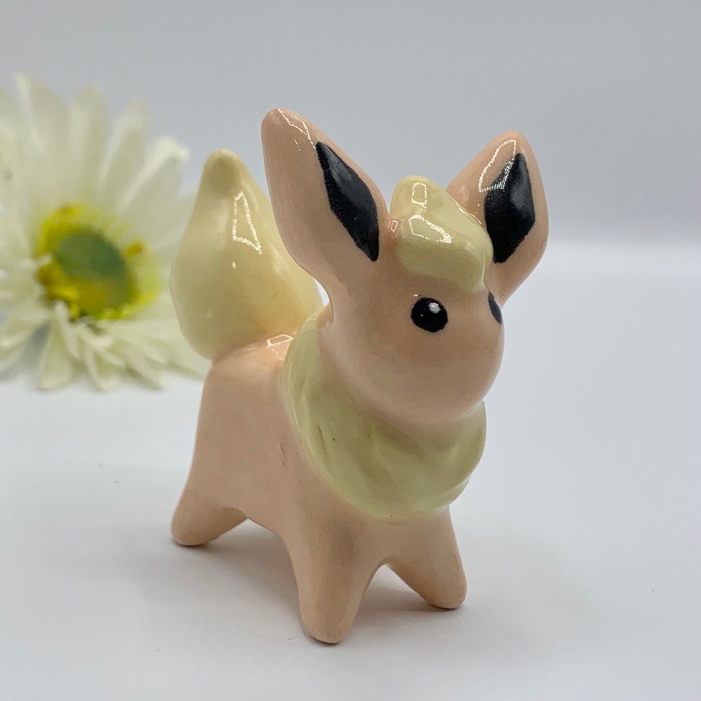 Flareon Pokemon Inspired Ceramic Figurine
