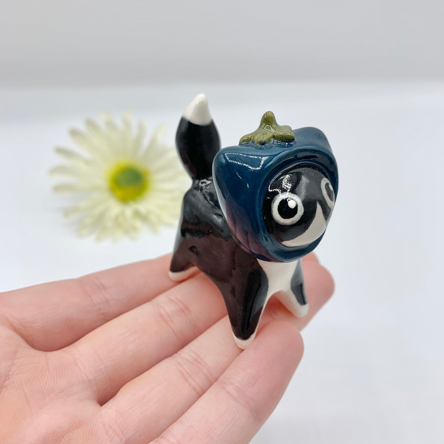 Fruit Kitty Cat Ceramic Figurine