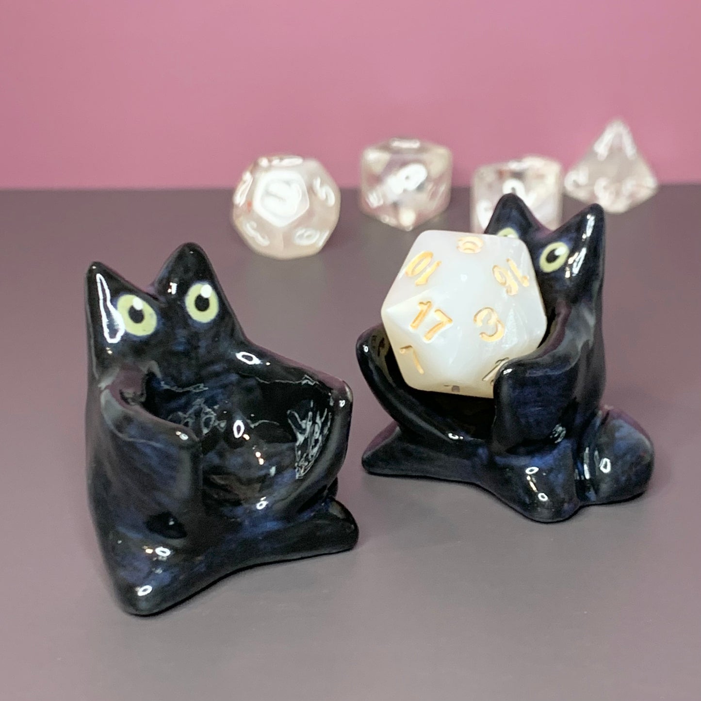 Black Cat Dnd Companion D20 Holder