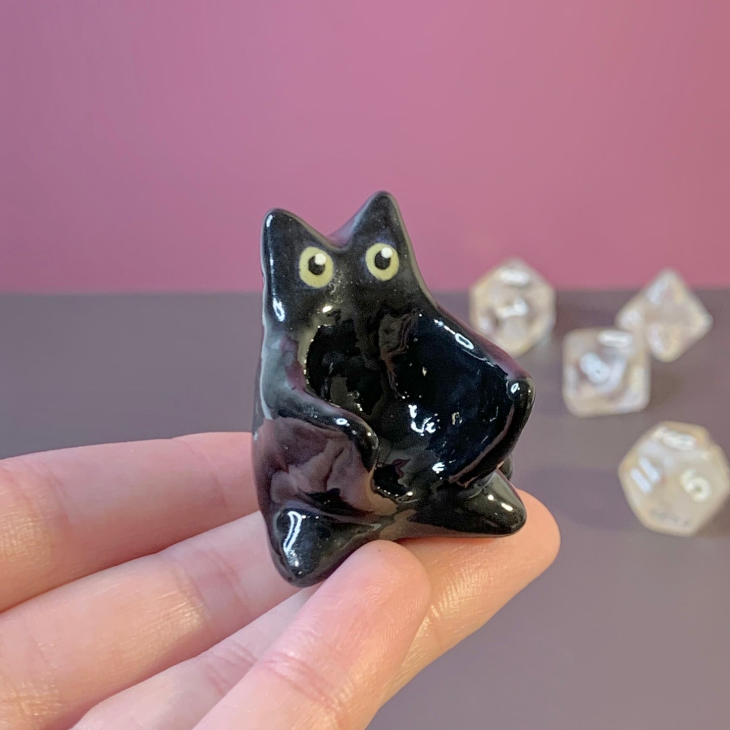 Black Cat Dnd Companion D20 Holder
