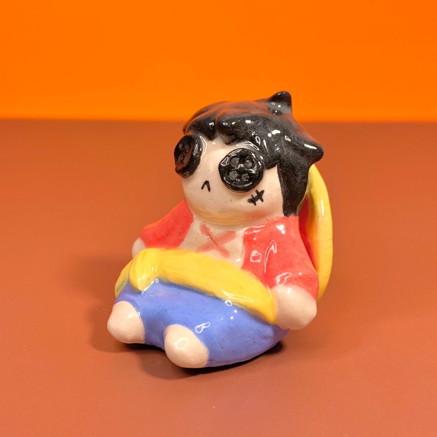 Luffy Doll One Piece Inspired Ceramic Figurine