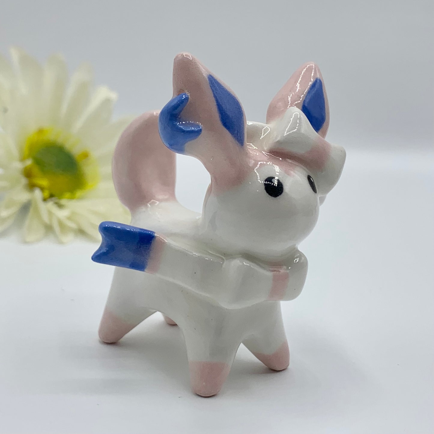 Sylveon Pokemon Inspired Ceramic Figurine