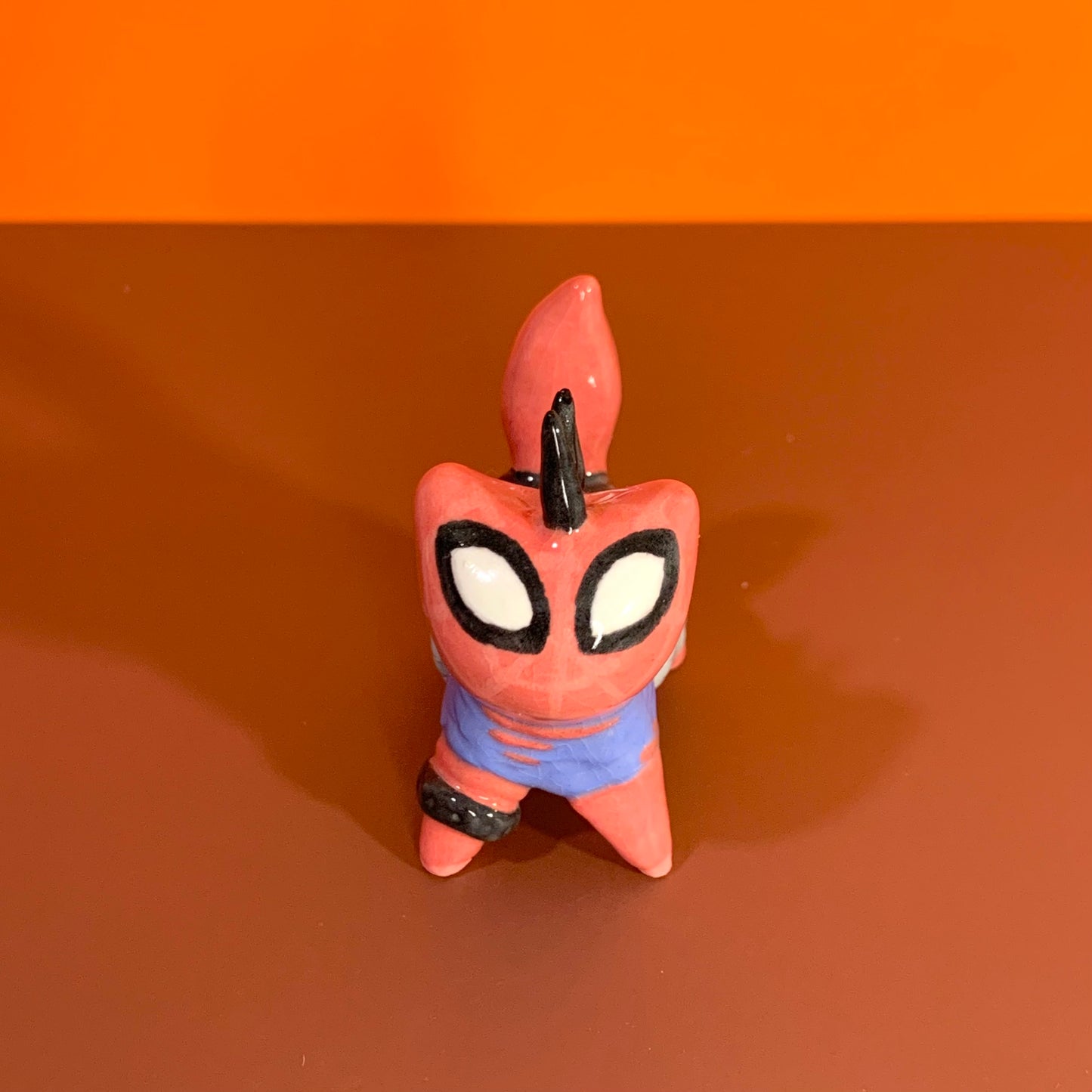 Spider Punk Kitty Spiderverse Ceramic Cat Figurine