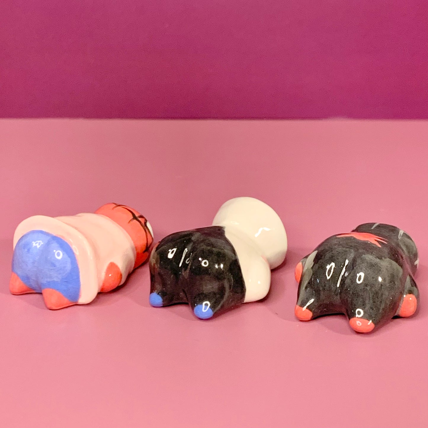 Spiderverse Set of Three Spider-Man Inspired Ceramic Figurine