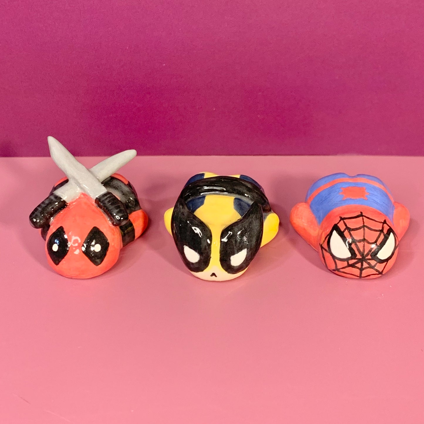 Marvel Set of Three Ceramic Figurines