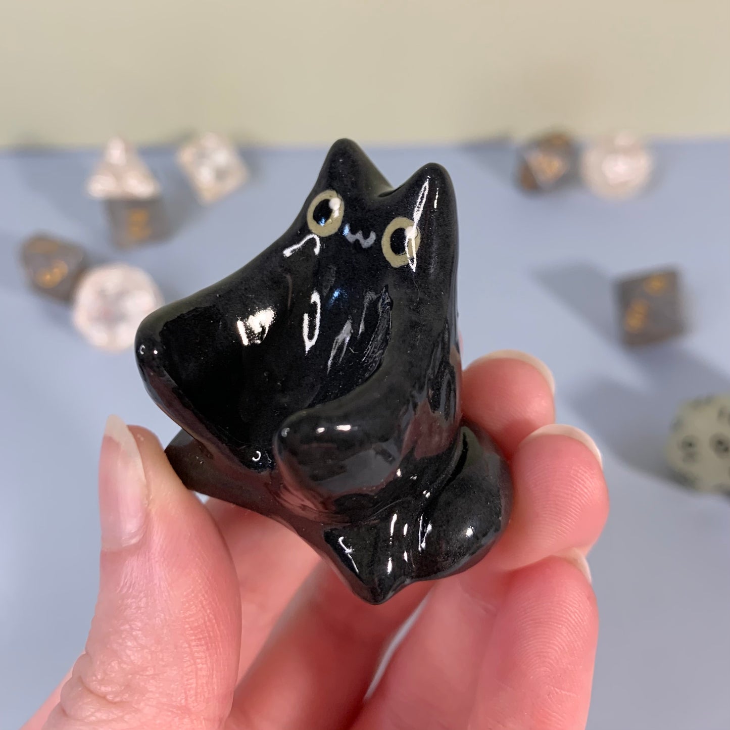 Custom Dnd D20 Dice Holder Ceramic Figurine