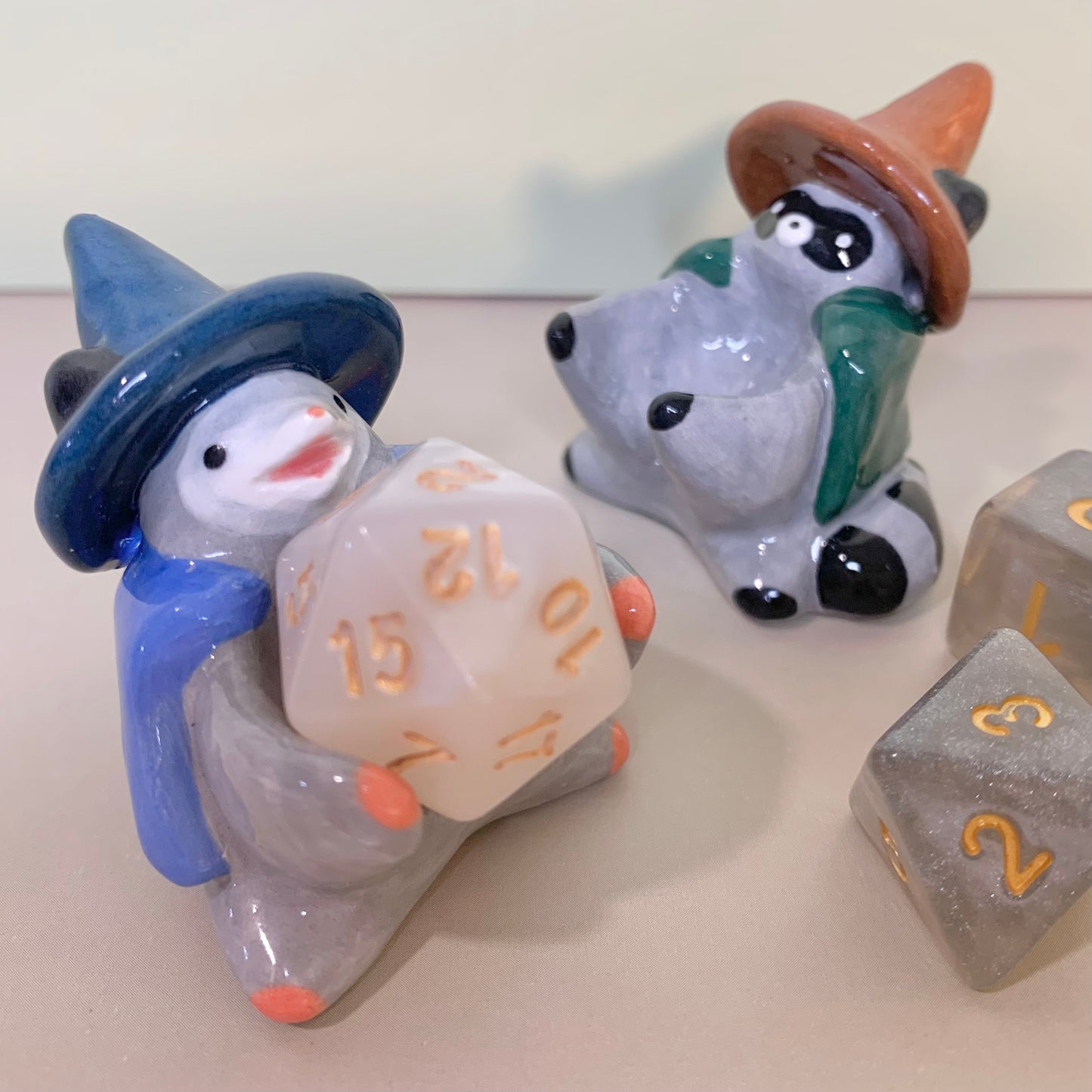 Custom Dnd D20 Dice Holder Ceramic Figurine