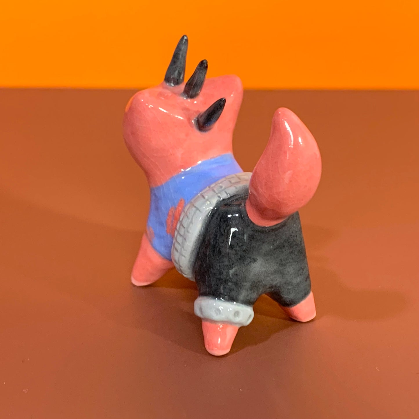 Spider Punk Kitty Spiderverse Ceramic Cat Figurine