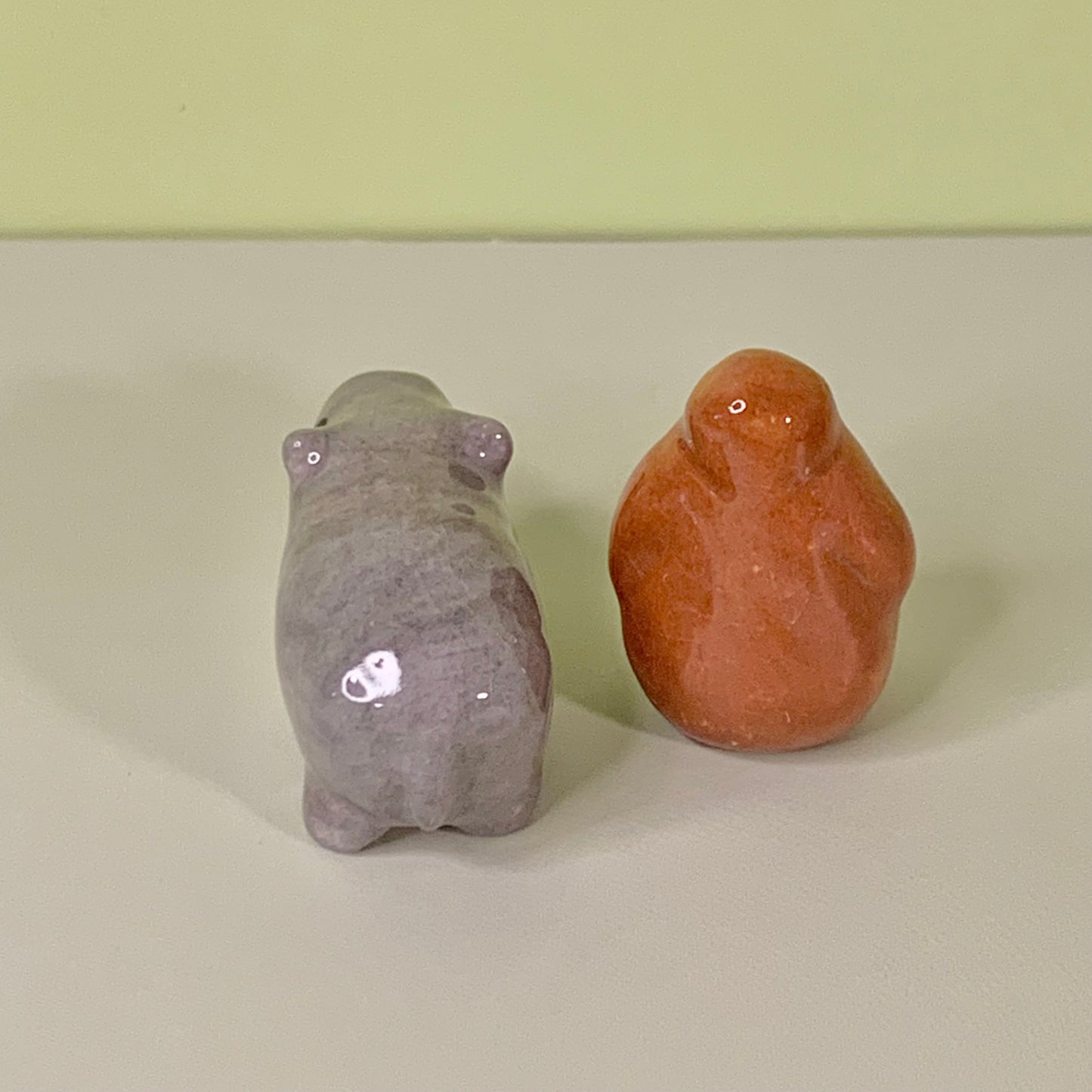 Mini Moo Deng & Pesto Set Ceramic Figurines