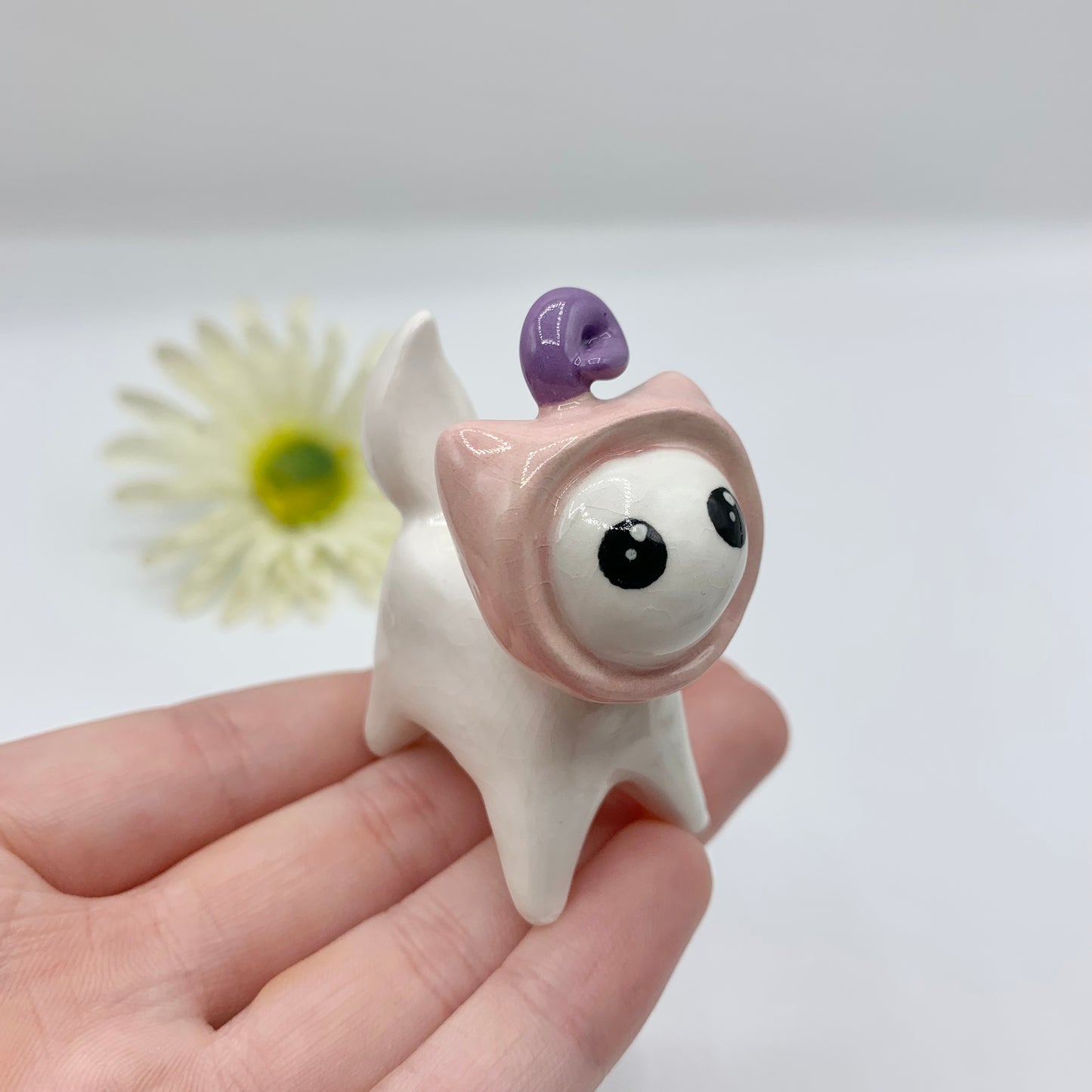 Fruit Kitty Cat Ceramic Figurine