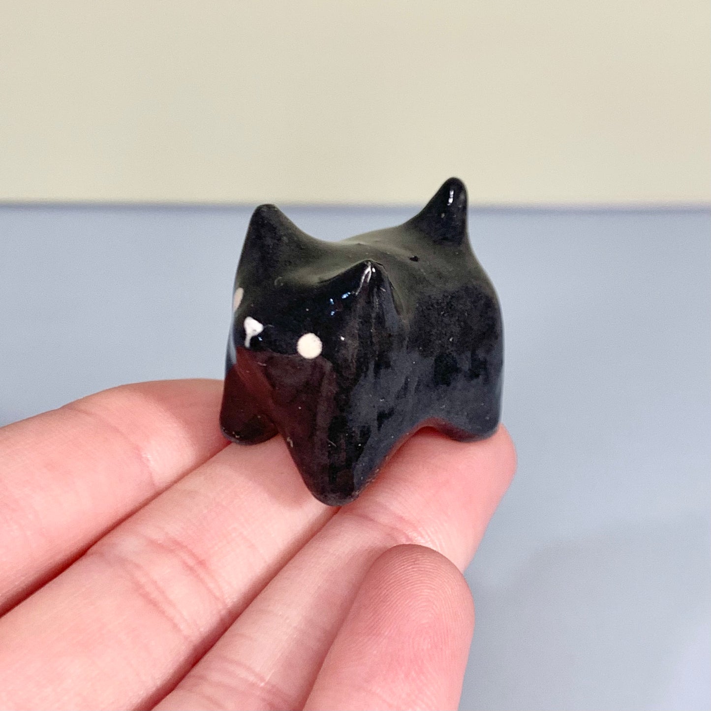 Mini Black Dog Figurine