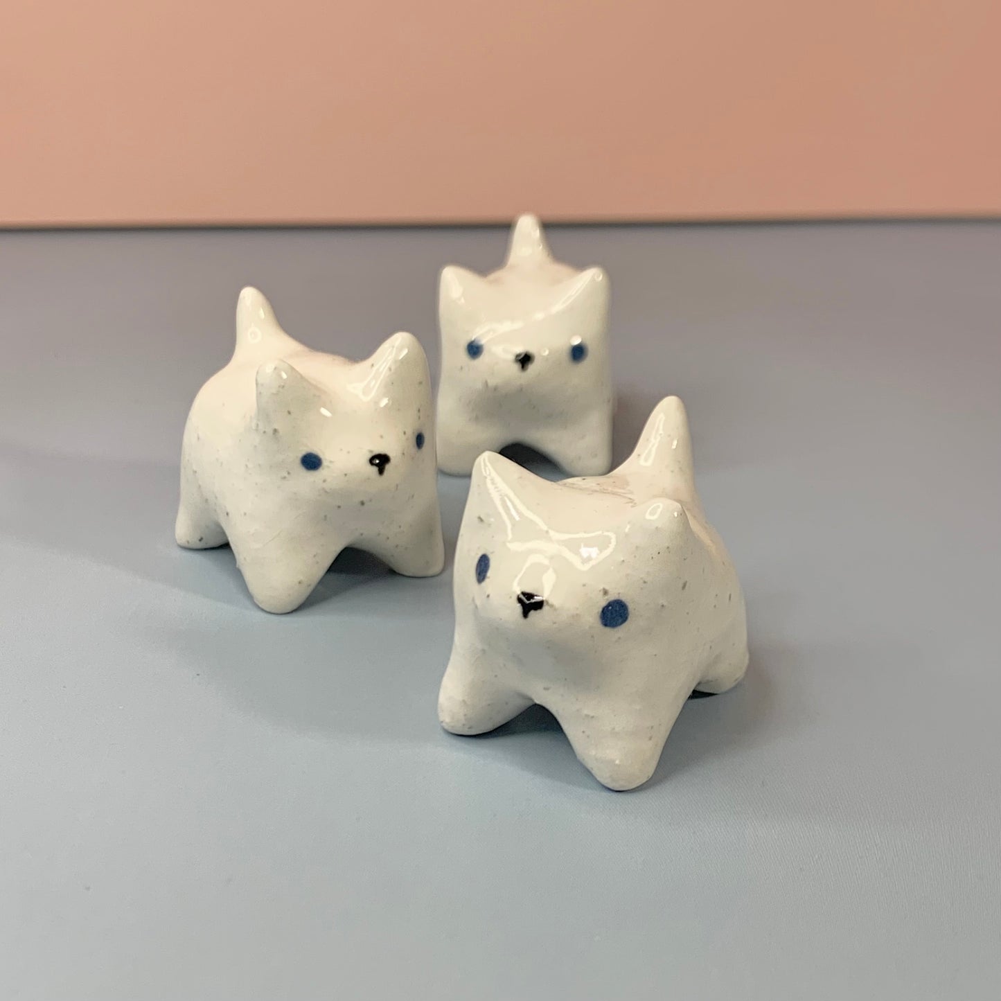 Mini White Dog Figurine