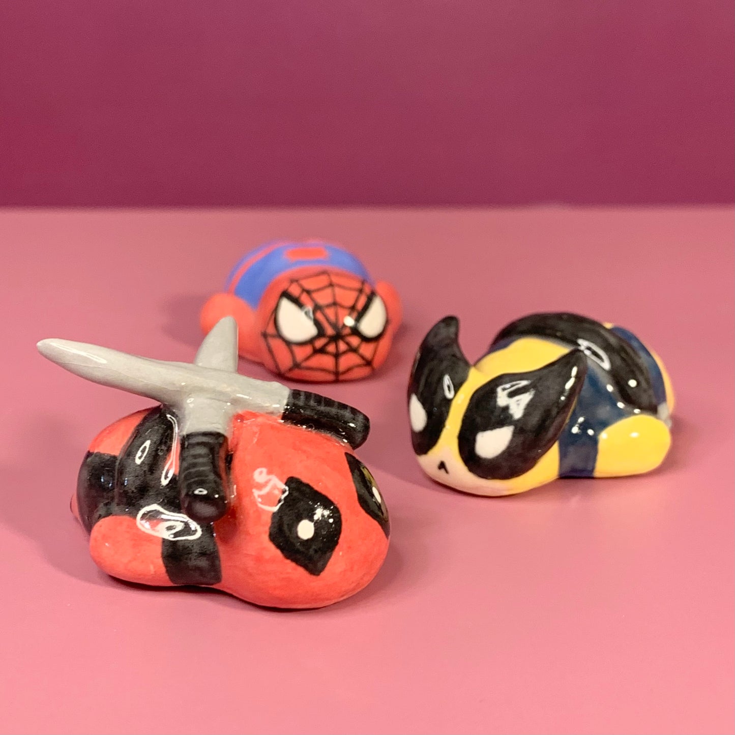 Marvel Set of Three Ceramic Figurines