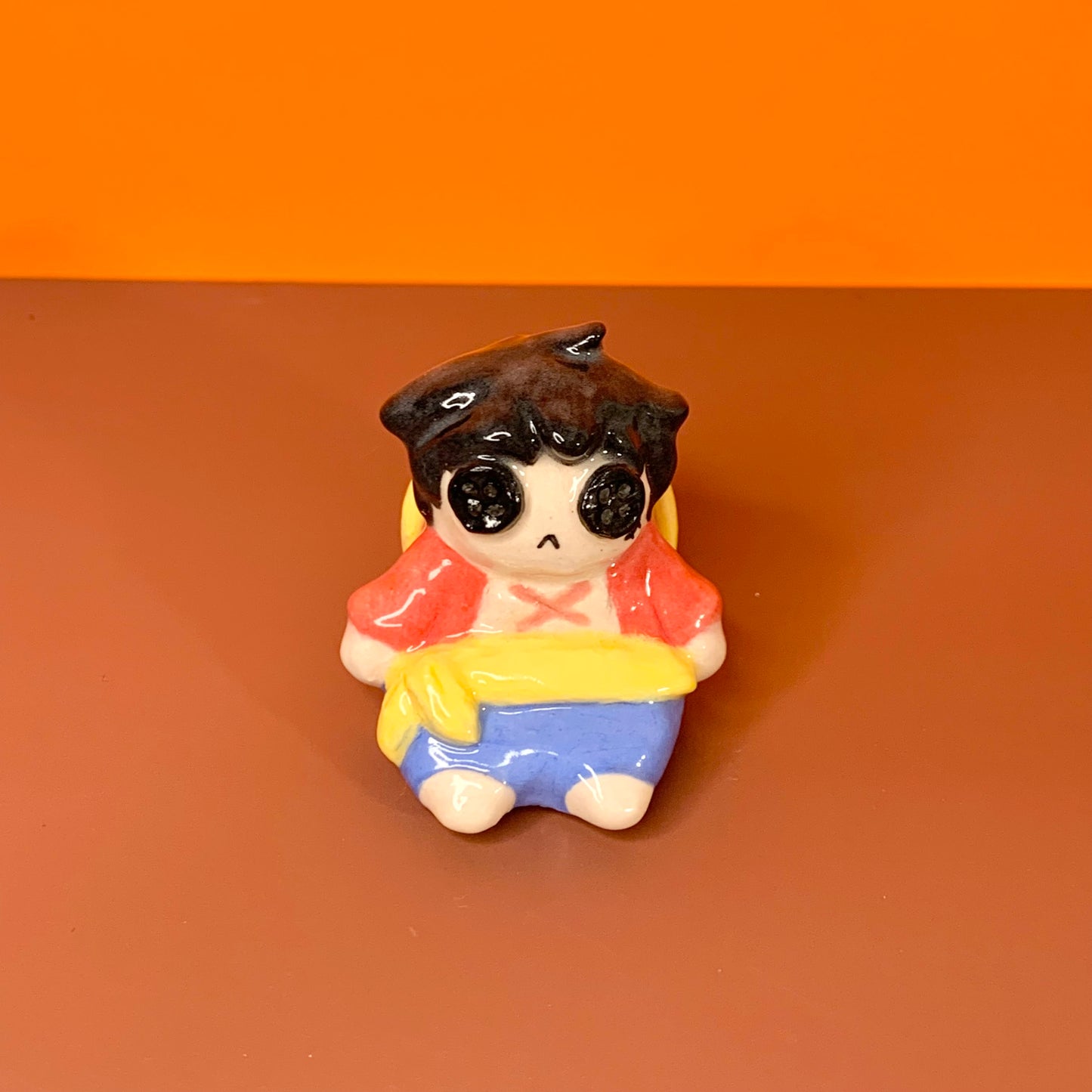 Luffy Doll One Piece Inspired Ceramic Figurine