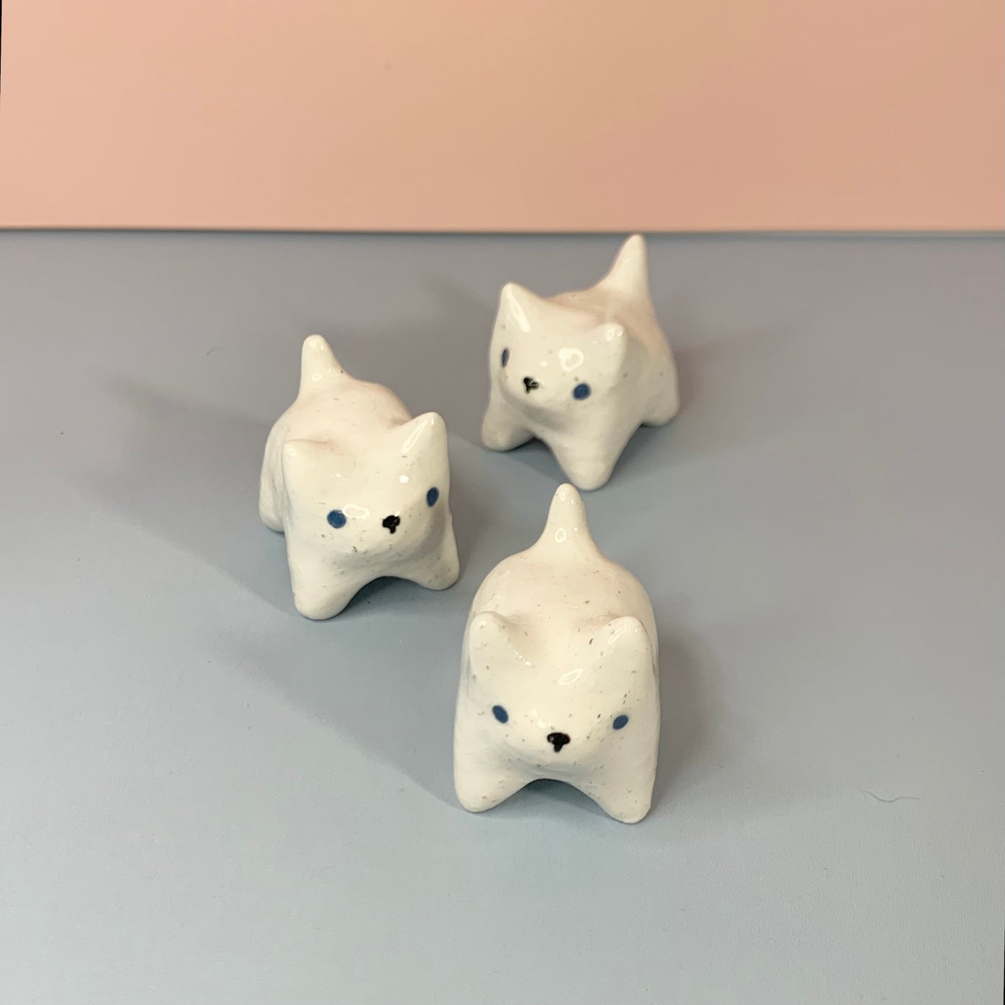 Mini White Dog Figurine