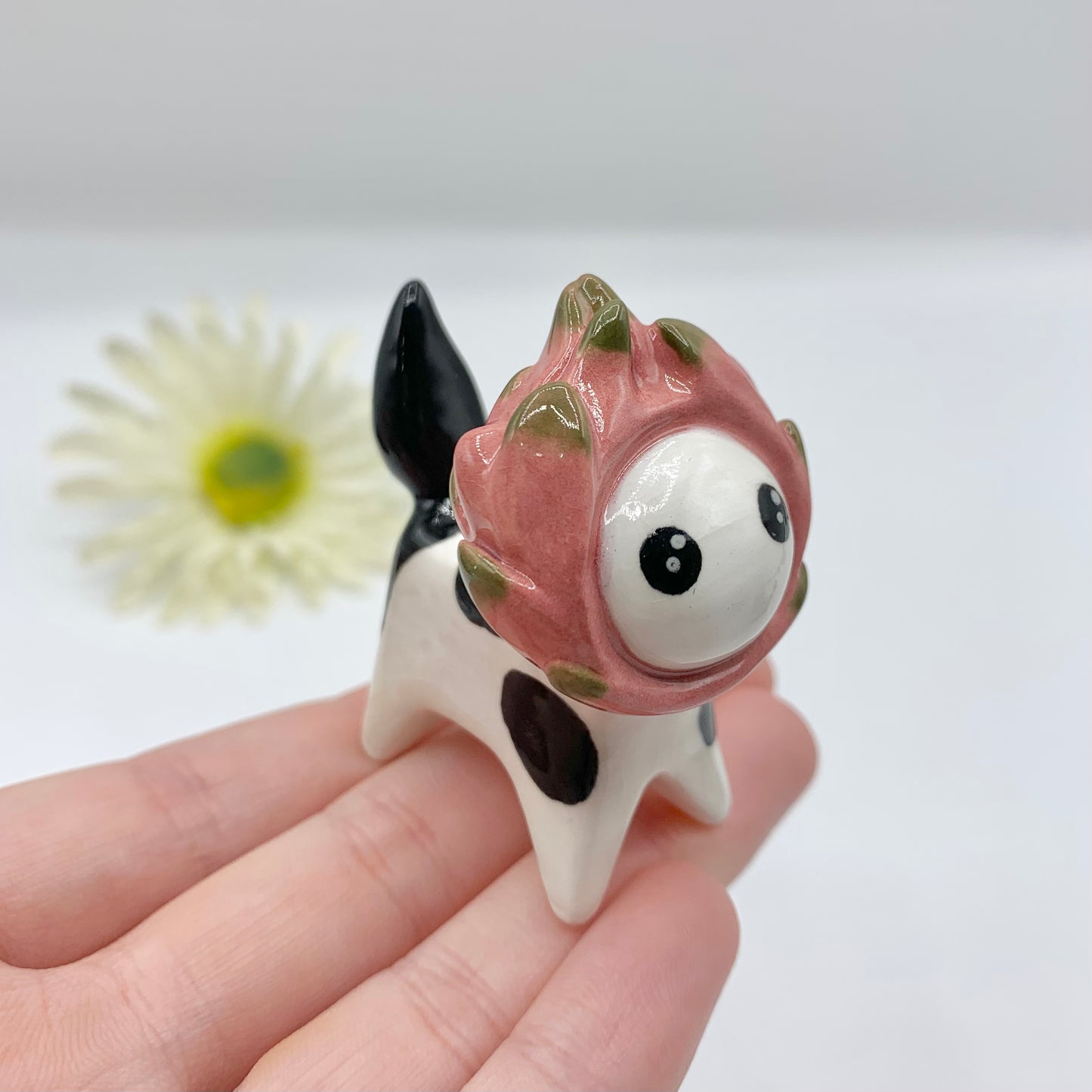 Fruit Kitty Cat Ceramic Figurine
