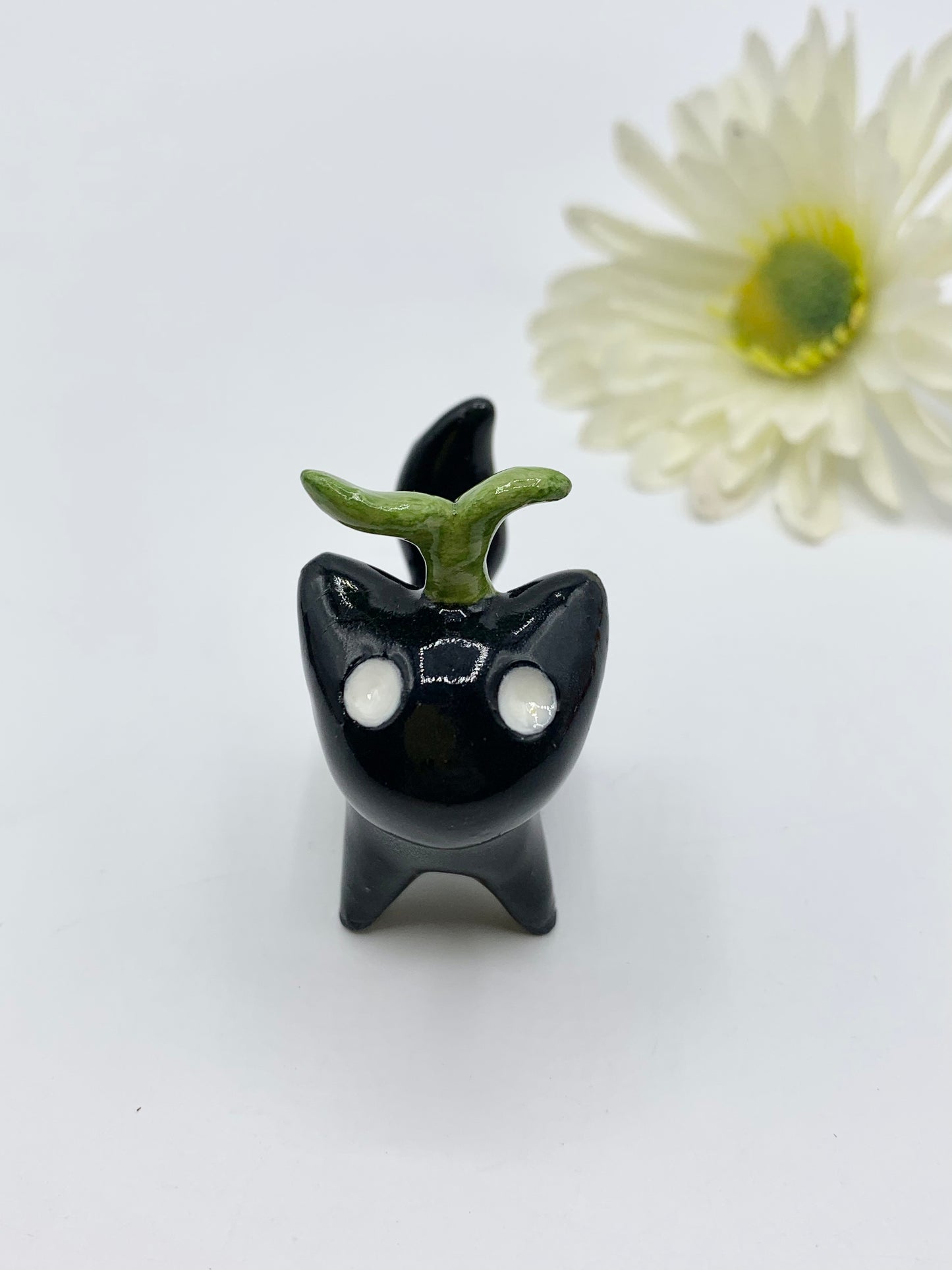 Sapling Kitty Ceramic Figurine