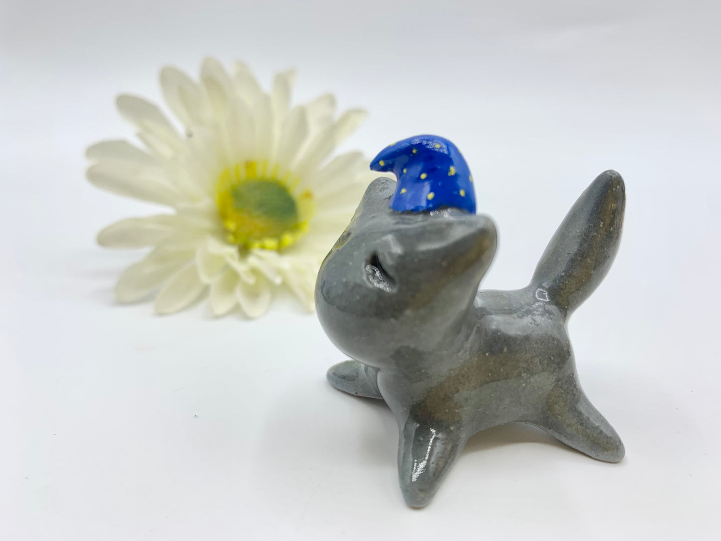 Sleeping Grey Kitty Figurine