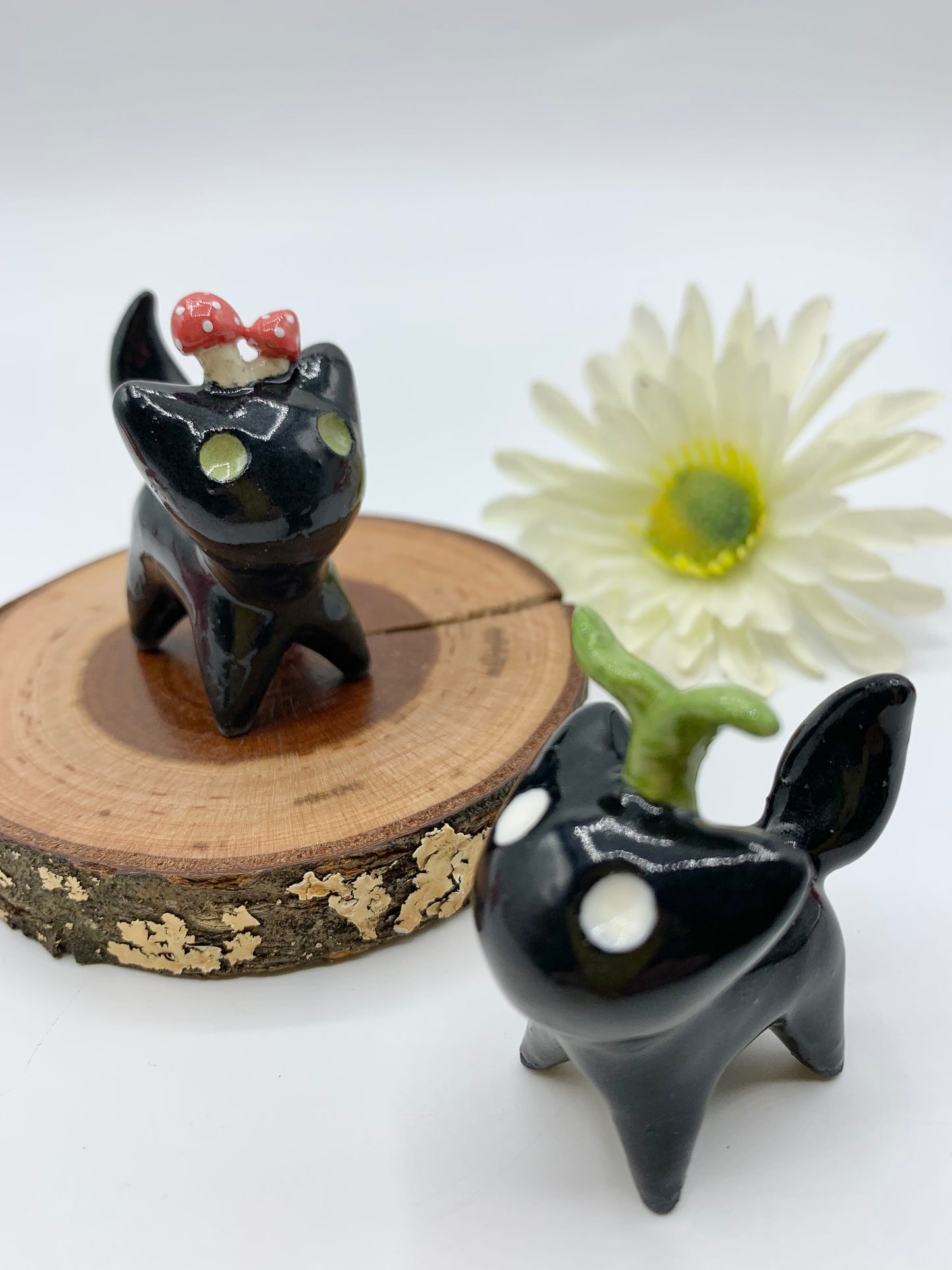 Sapling Kitty Ceramic Figurine