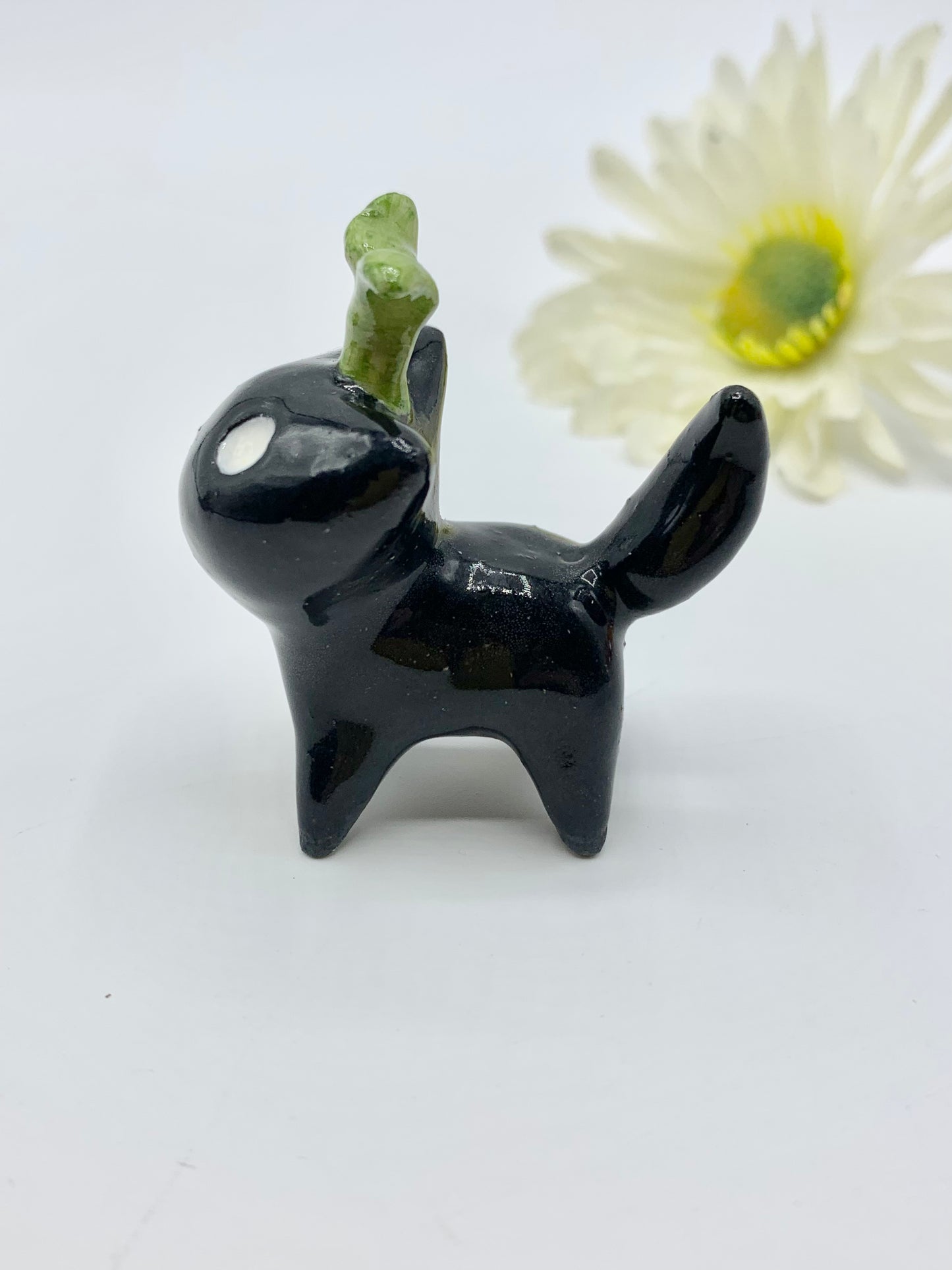 Sapling Kitty Ceramic Figurine