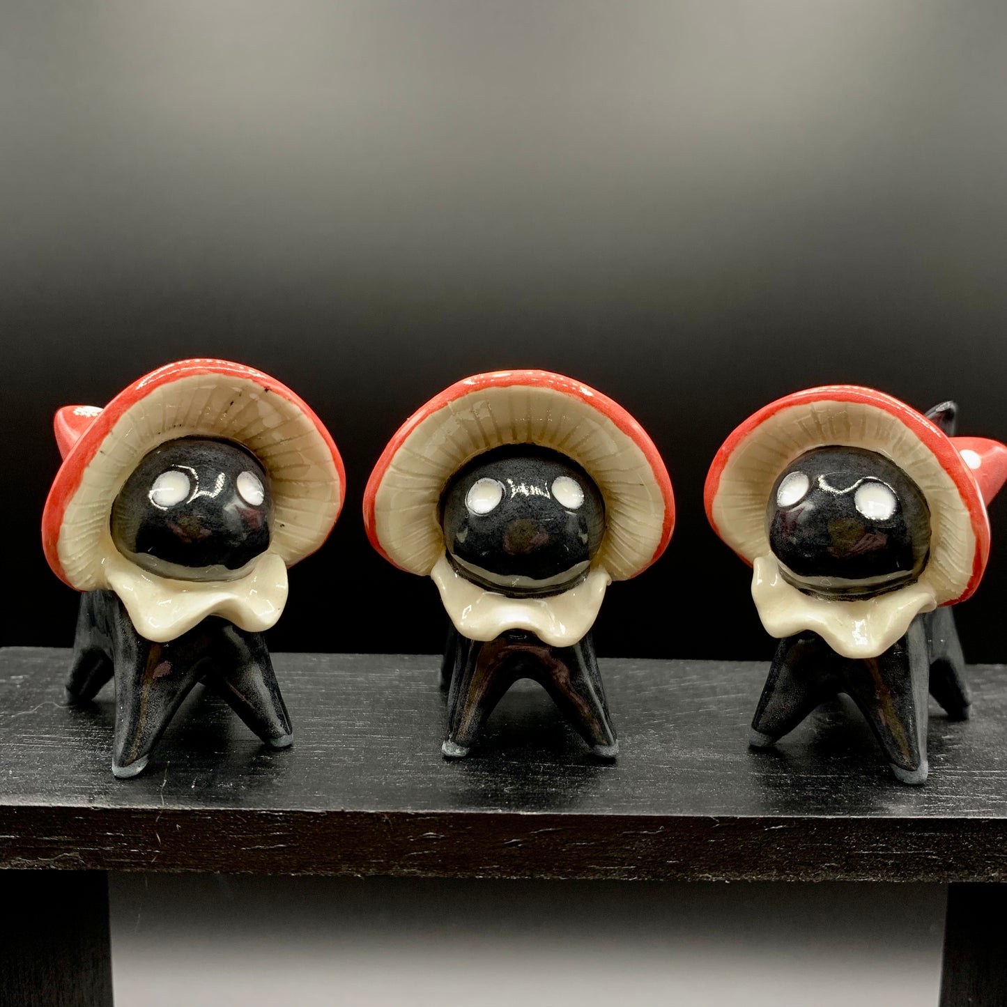 Mushroom Kitty Ceramic Figurine