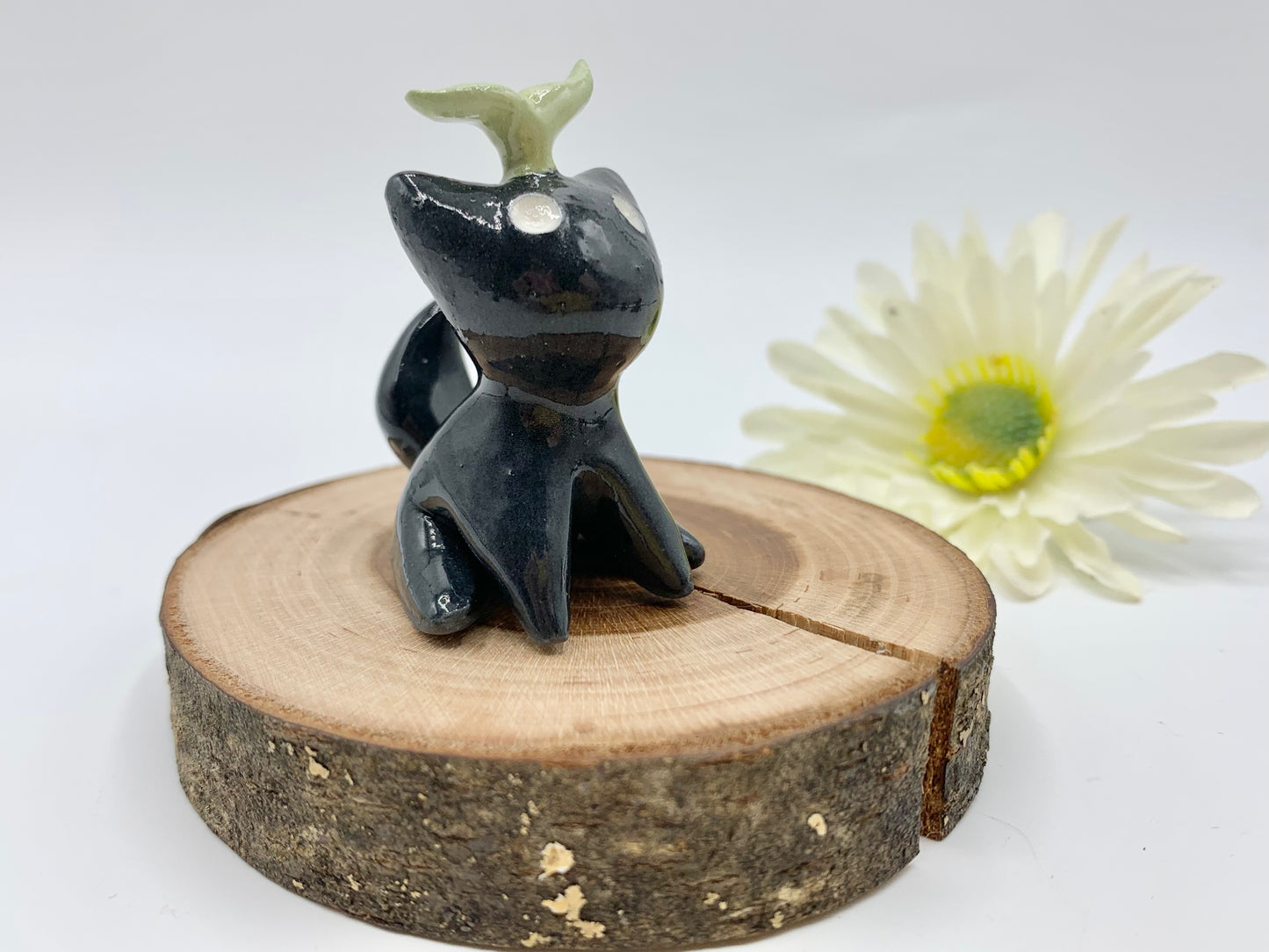 Sapling Kitty Ceramic Figurine- Sitting Cat