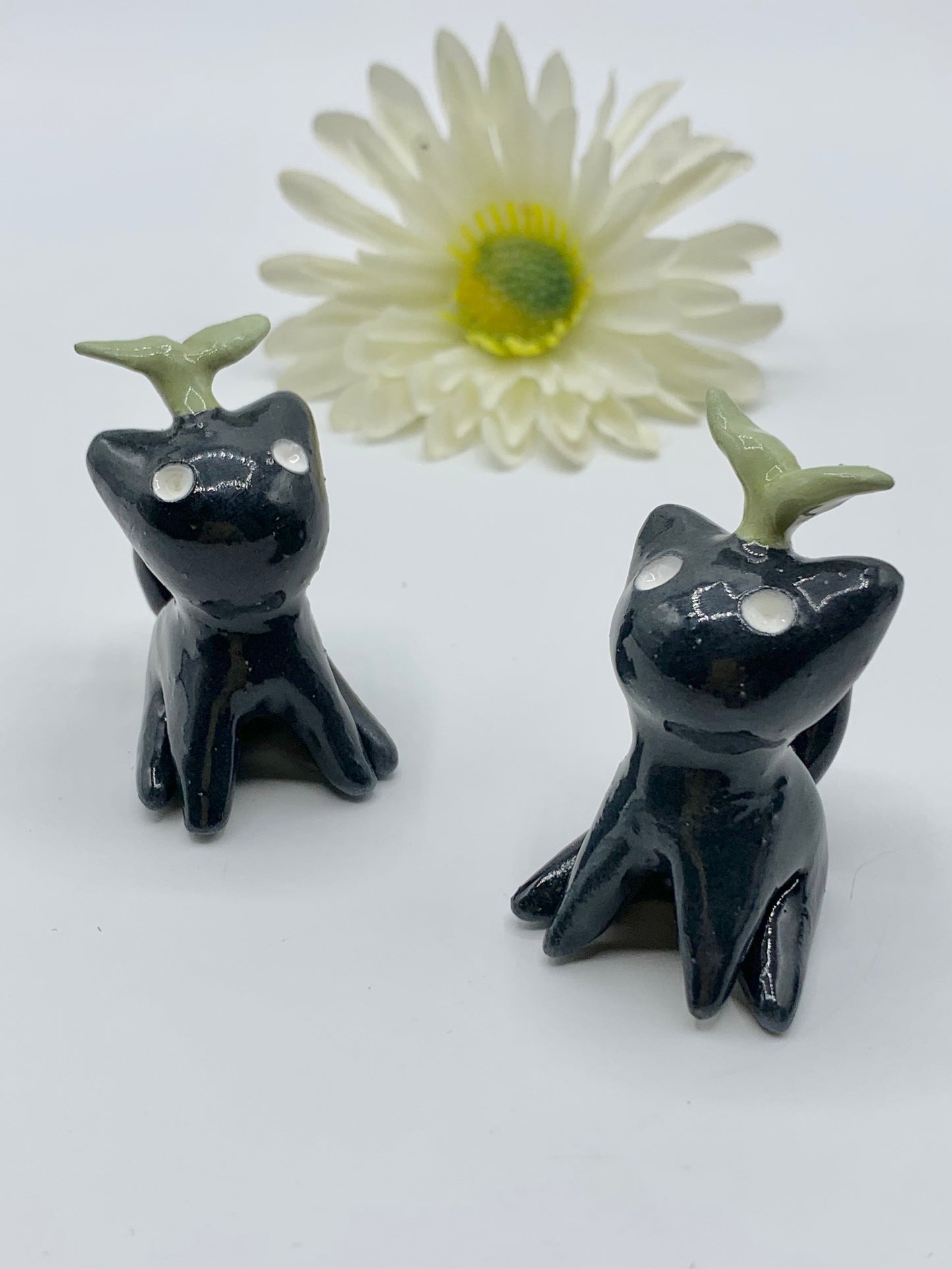 Sapling Kitty Ceramic Figurine- Sitting Cat