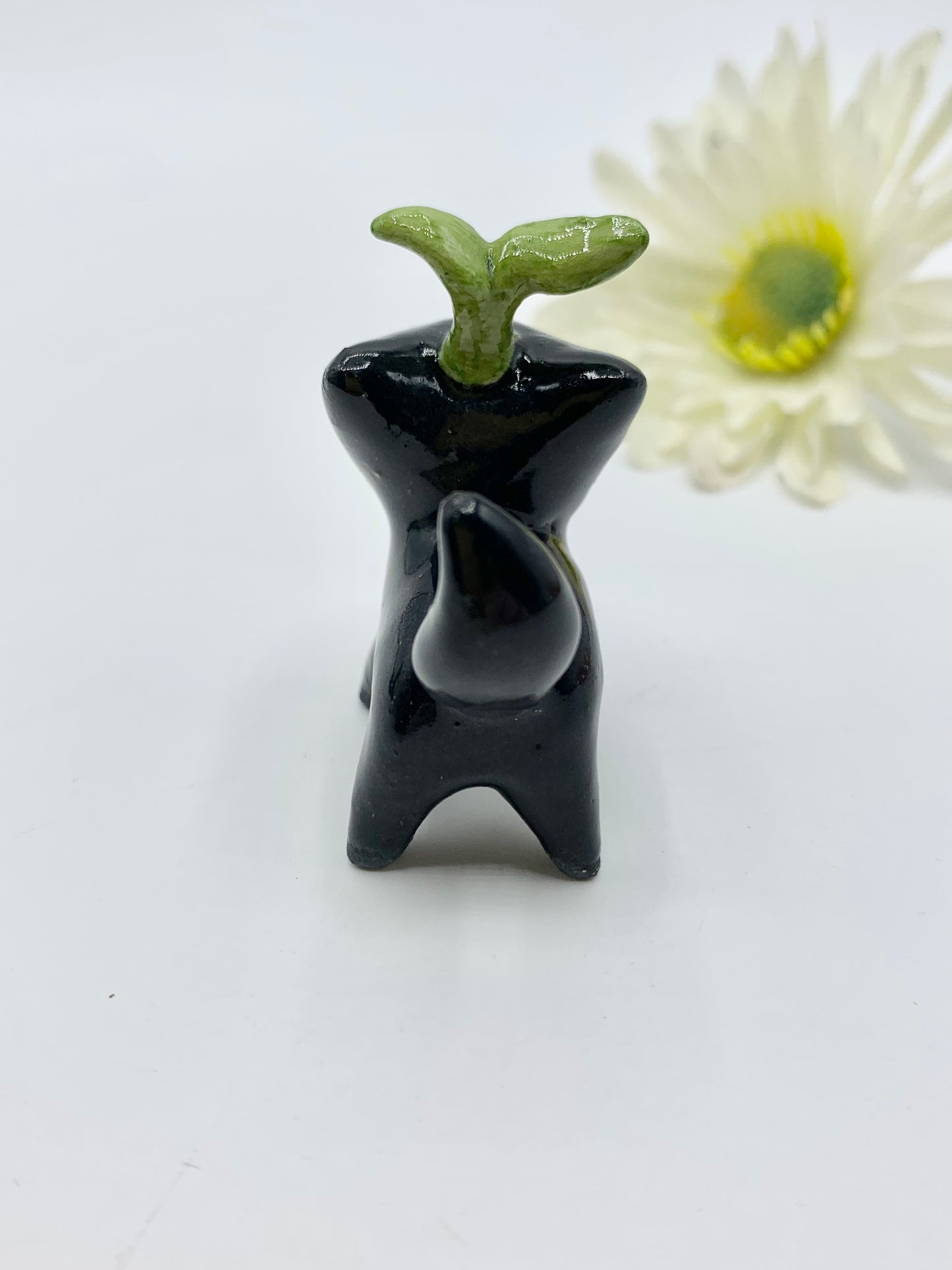 Sapling Kitty Ceramic Figurine