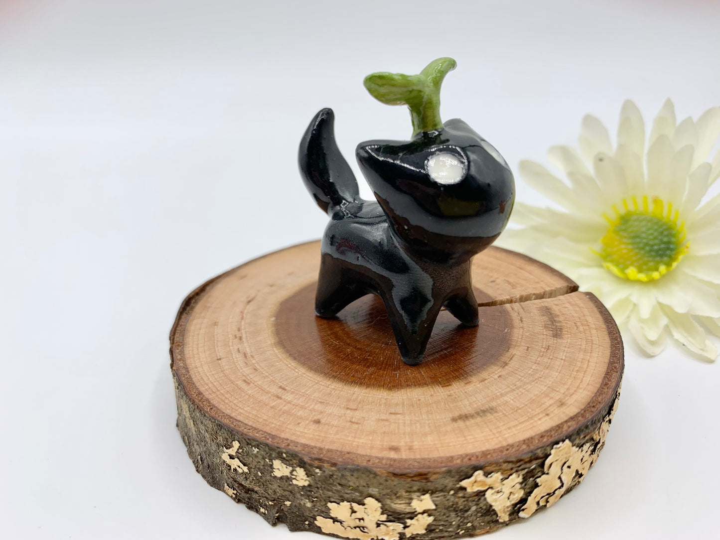 Sapling Kitty Ceramic Figurine