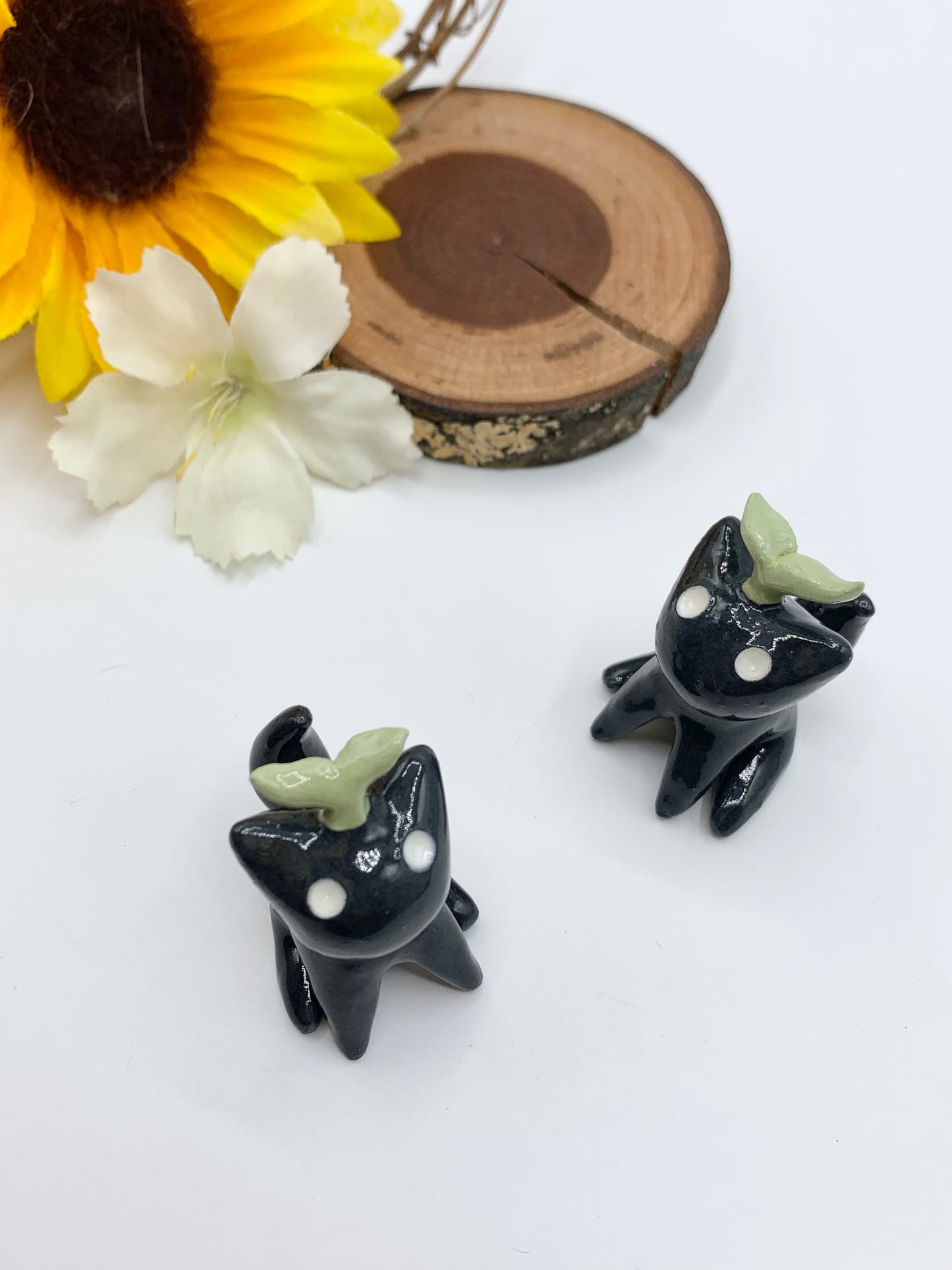Sapling Kitty Ceramic Figurine- Sitting Cat
