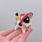 Calico Mushroom Kitty Ceramic Figurine