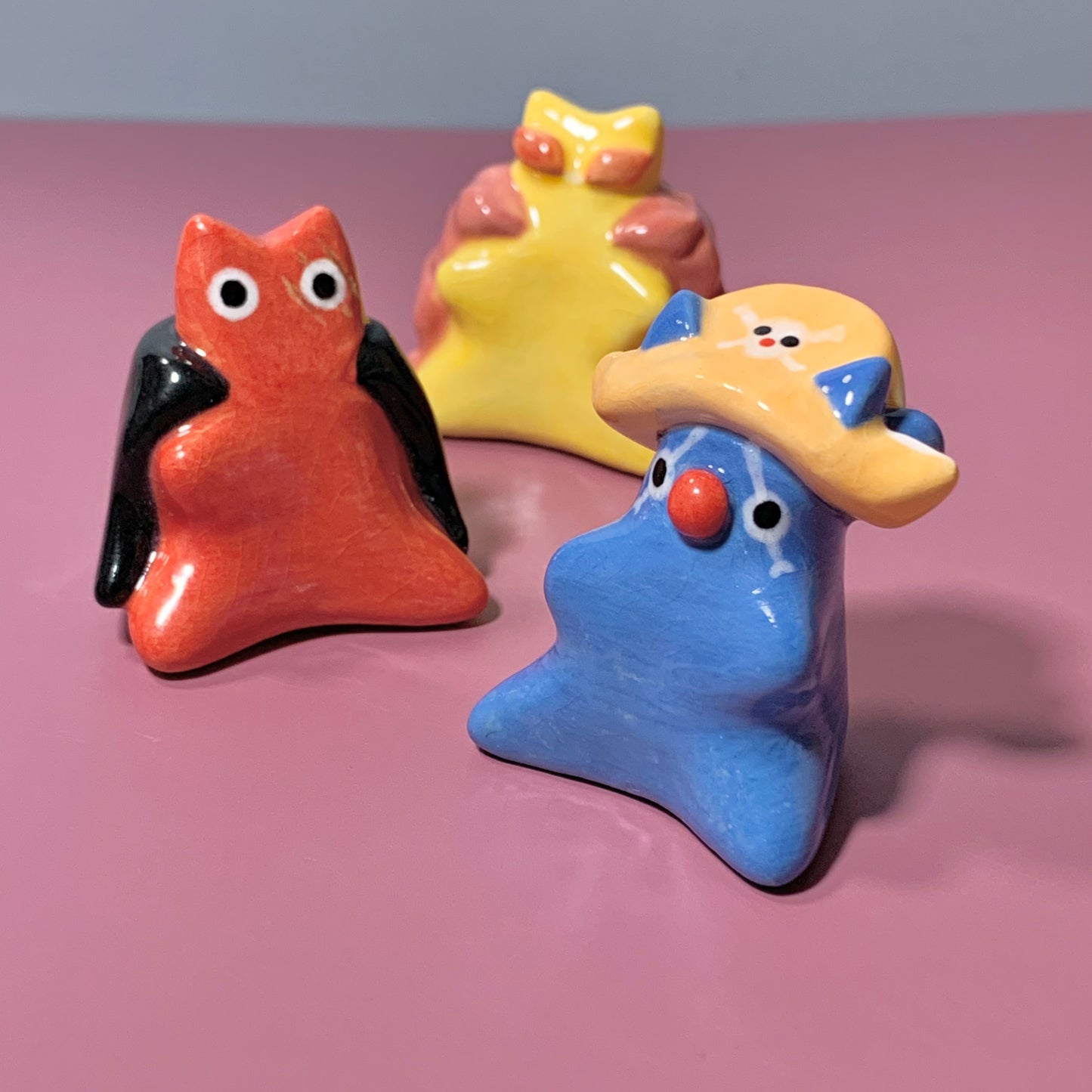 One Piece Kitties Set of Three Ceramic Figurine