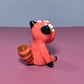 Cute Red Panda Costumed Ceramic Figurines