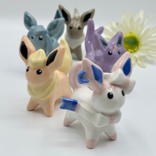 Sylveon Pokemon Inspired Ceramic Figurine