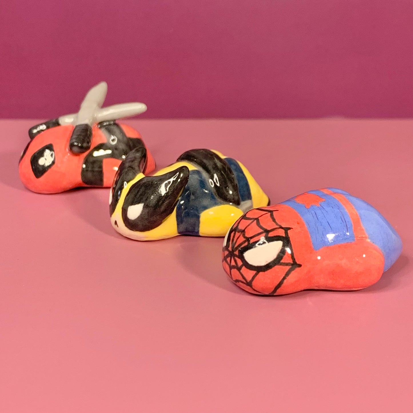 Marvel Set of Three Ceramic Figurines