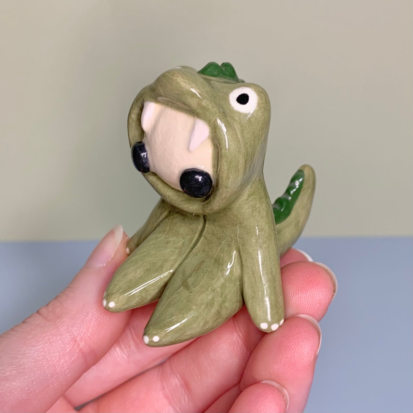 Dino Costumed Ceramic Figurines