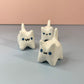 Mini White Cat Figurine