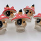 Calico Mushroom Kitty Ceramic Figurine