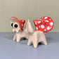 Mushroom Kitty Cat Ceramic Figurine