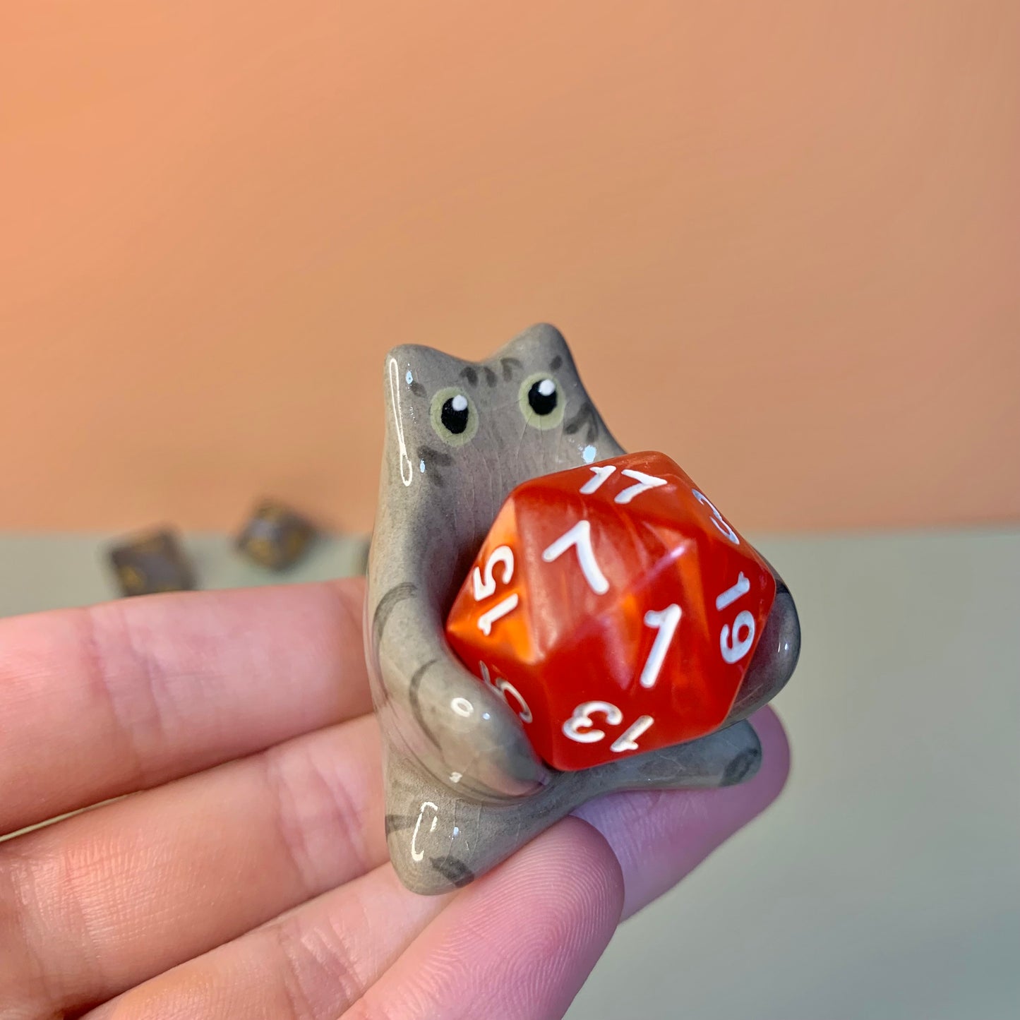 Cat Dnd Companion D20 Holder