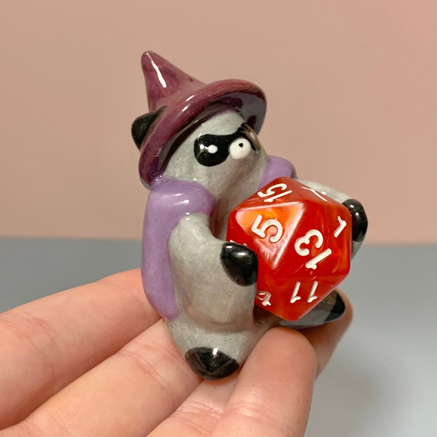 Wizard Raccoon Dnd Companion D20 Holder