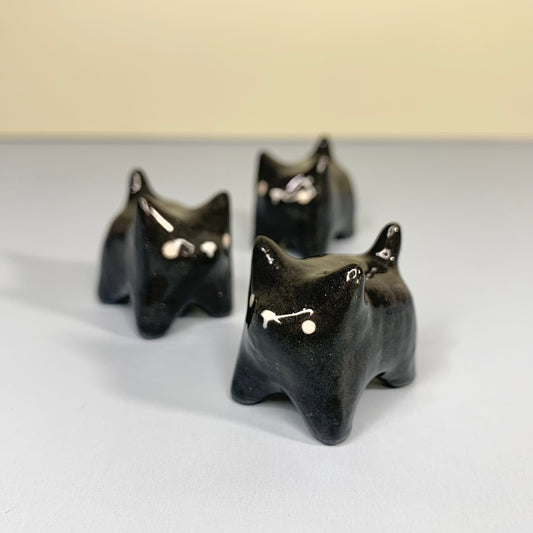 Mini Black Dog Figurine