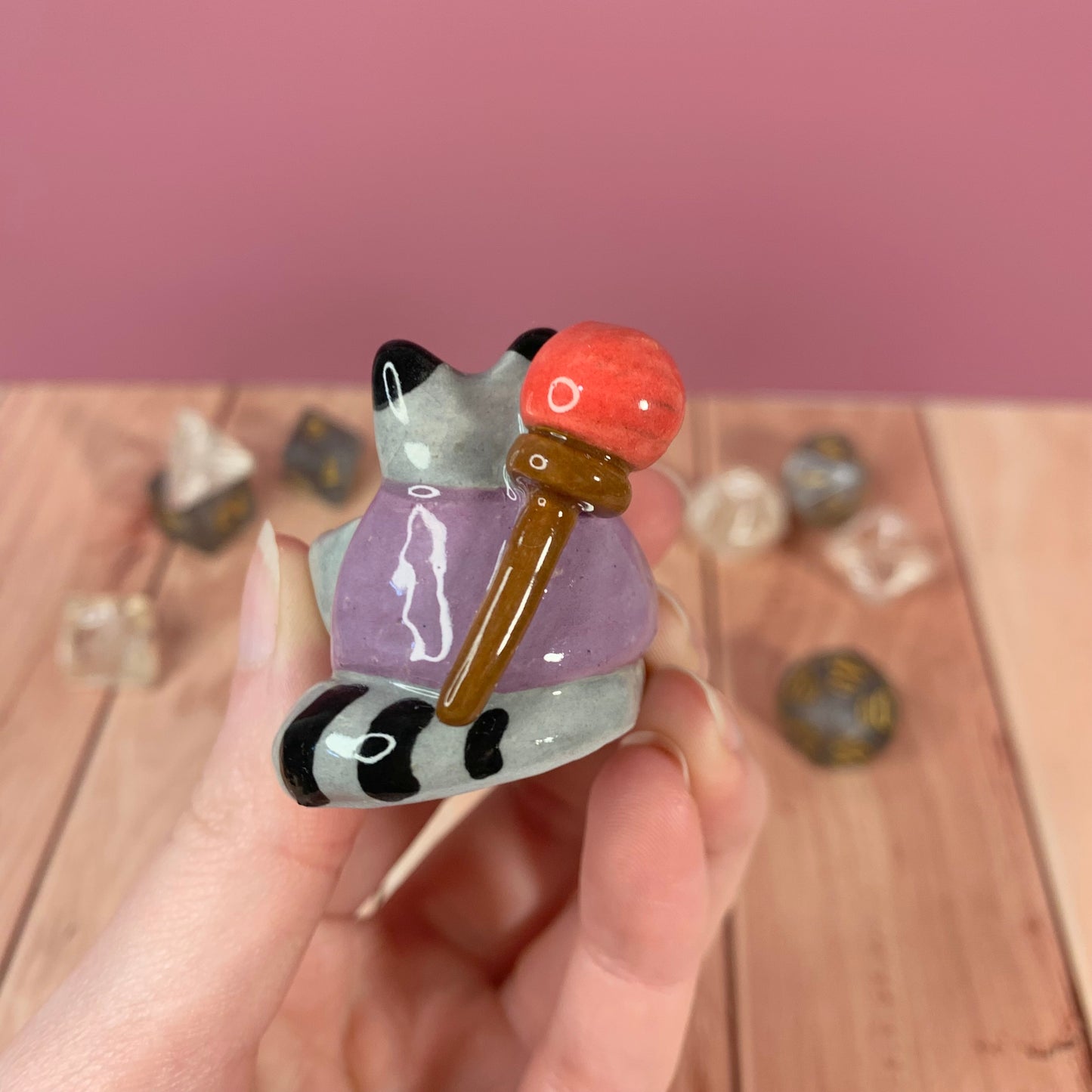 Raccoon Dnd Companion D20 Holder