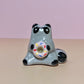 Raccoon Donut Cutie Ceramic Figurine