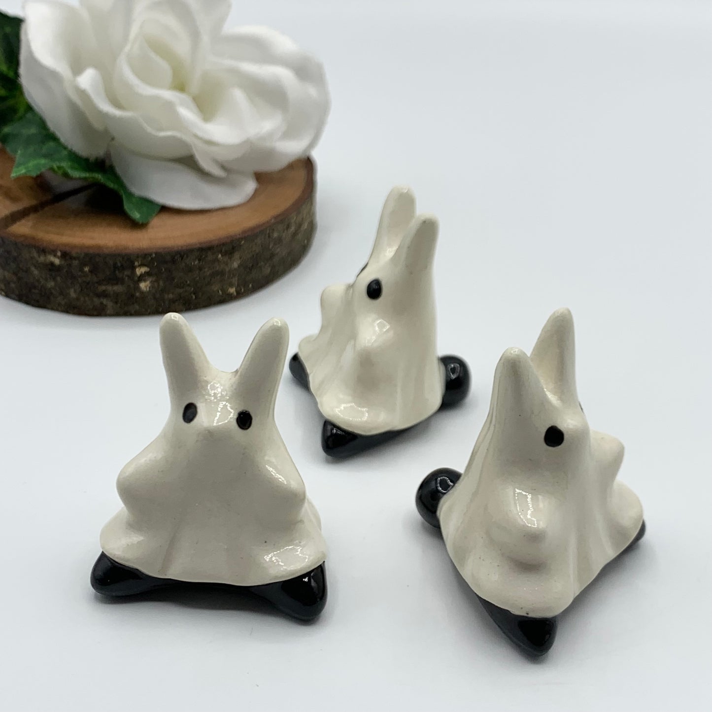 Ghost Cuties Cat Bunny Dog Ceramic Figurine