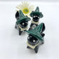 Black Springtime Witch Ceramic Cats