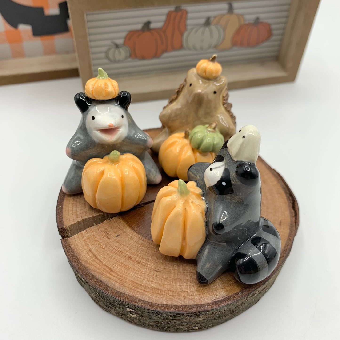 Pumpkin Cuties Ceramic Figurine