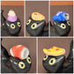 Snack Set Kitty Cat Ceramic Figurine with Magnetic Attachments