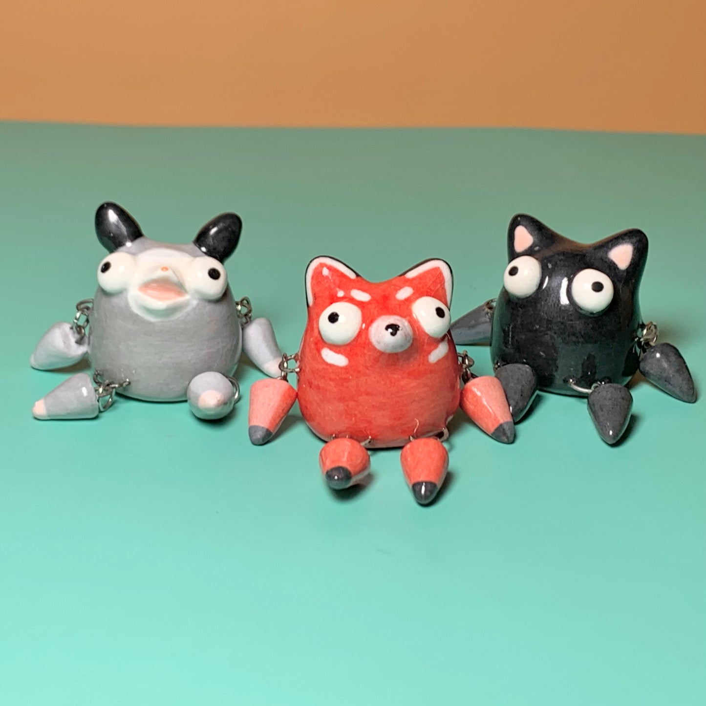 Cutie Animals with Dangling Legs Ceramic Figurine